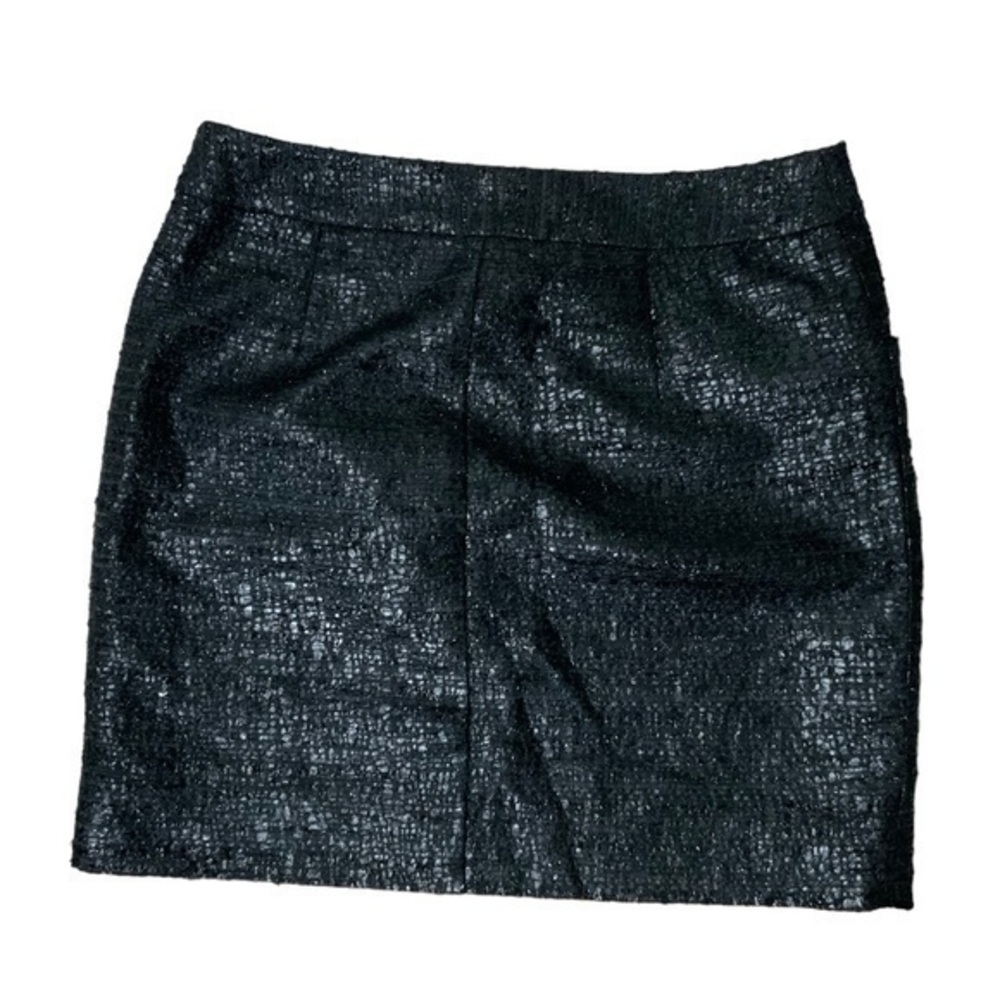 Vintage tweed crackled pattern metallic mini skirt‎ 0 NWT